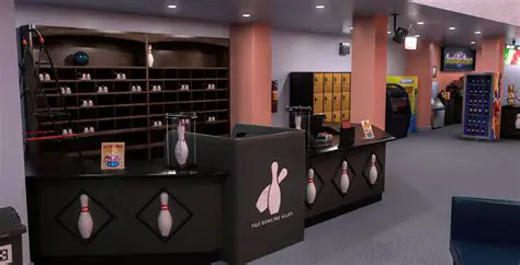 3D Style Bowling Alley Scene