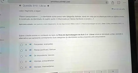 A Rota de Aprendizagem da Aula 3 de Libras