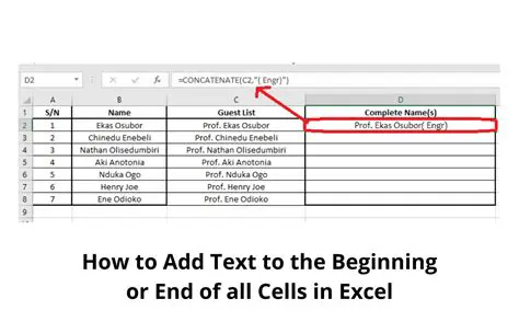 Add Text To Beginning Of Selected Cell