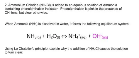 Adding NH4Cl to the Solution