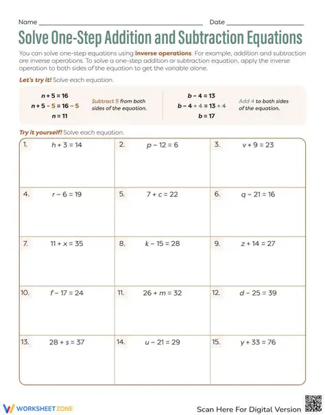 Adding or subtracting equations