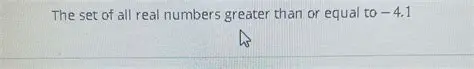All real numbers greater than or equal to 3