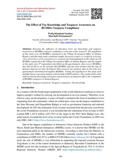 Analysis of the Effect of Tax Knowledge