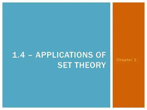 Applications of Set Theory