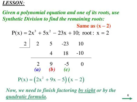 Applying Synthetic Division to the Given Problem