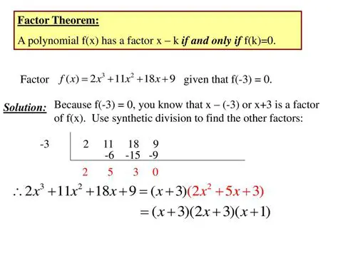 Applying the Factor Theorem to the Given Polynomial
