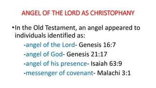 Arguments for the Angel being a Christophany