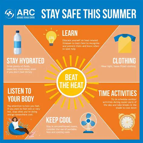 Avoid strenuous activities during the hottest part of the day
