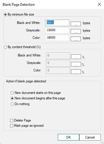 Barcode and Blank Page Detection