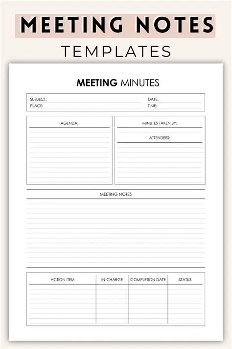 Benefits of a Revamped Meeting Notes Template