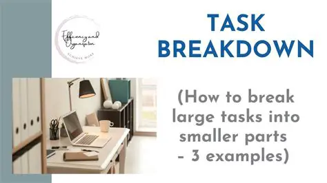 Break it down into smaller tasks