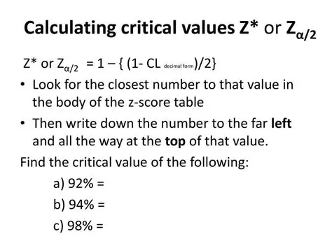 Calculating Critical Values