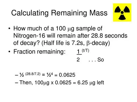 Calculating Remaining Sample Mass