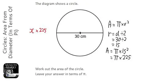 Calculating the Area of a Circle with a Given Diameter