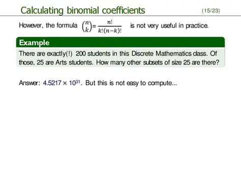 Calculating the Binomial Coefficients