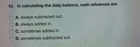 Calculating the Daily Balance