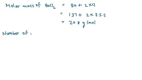 Calculating the Number of Moles of BaCl2