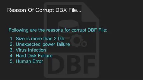 Causes of DBX File Corruption