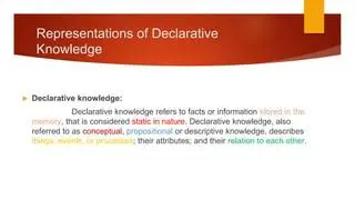 Characteristics of Declarative Knowledge