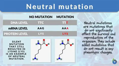 Characteristics of Neutral Mutations