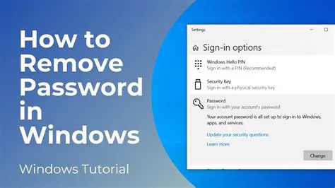 Choose the Password Removal Option