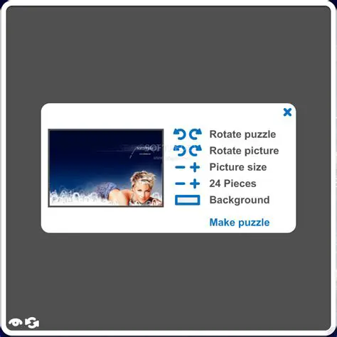 Choose the puzzle settings