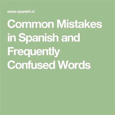 Common Mistakes in Spanish Sentences