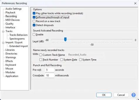 Configuring Transitions and Audio Settings