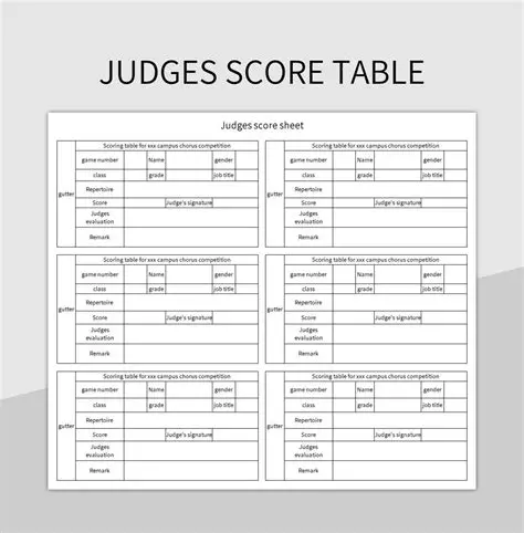 Consideration of the Panel of Judges