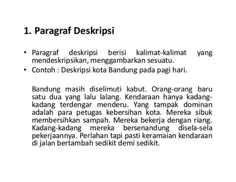 Contoh Paragraf Deskriptif