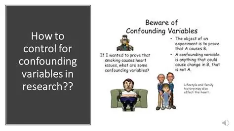 Control for confounding variables