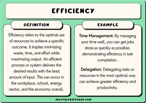 Convenience and Efficiency