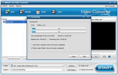 Convert MOV to MPEG1 and MPEG2