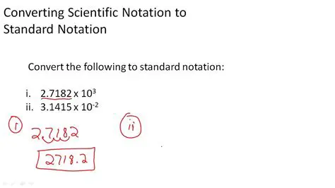 Converting Scientific Notation to Standard Notation