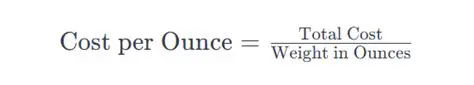 Cost per Ounce Calculation