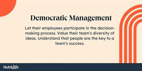 Create a more democratic management system