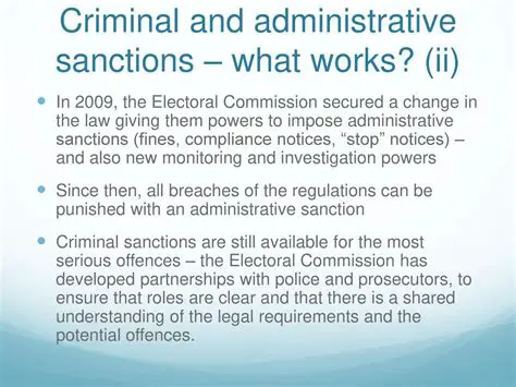 Criminal and Administrative Sanctions