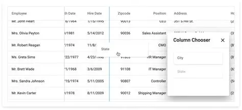 Customizable Data Grid Component