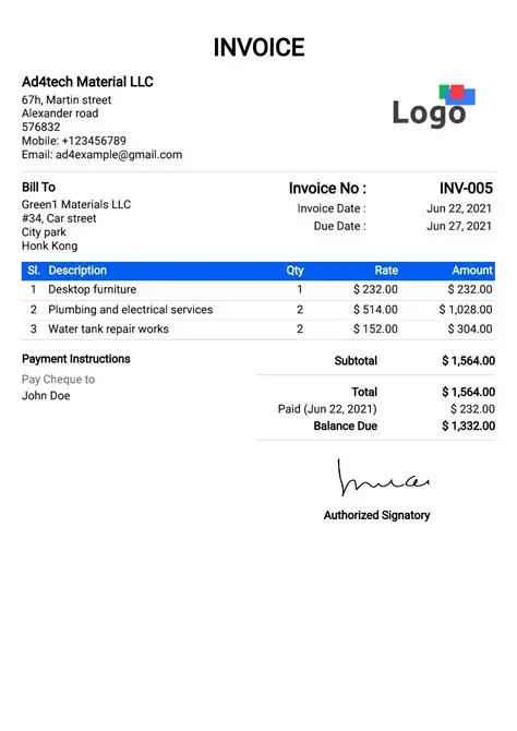 Customizable Invoices and Delivery Notes