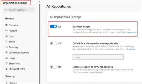 Customizable repository settings