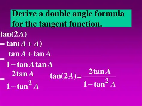 Derivation of the Double Angle Formula for Tangent
