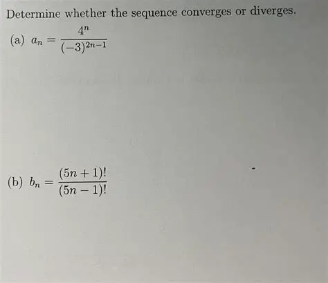 Determine whether the sequence converges or diverges