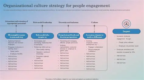 Develop a comprehensive organizational culture strategy