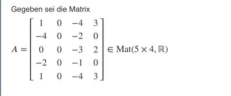 Die gegebene Matrix und die quadratische Form
