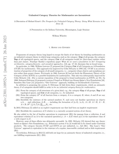 Discussion of Mathematics Category