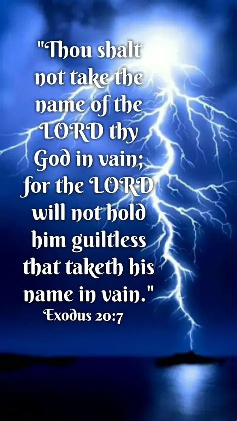 Do not take the name of the Lord in vain