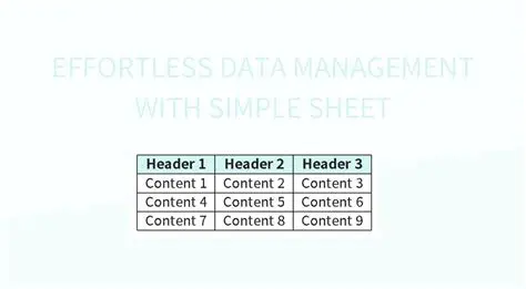 Effortless Data Management