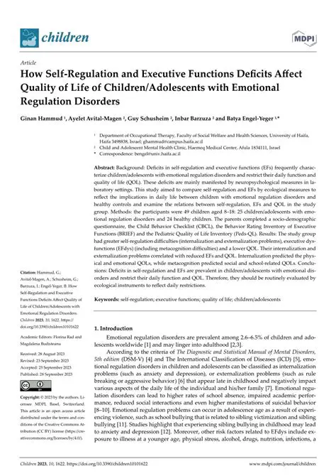 Emotional regulation disorders