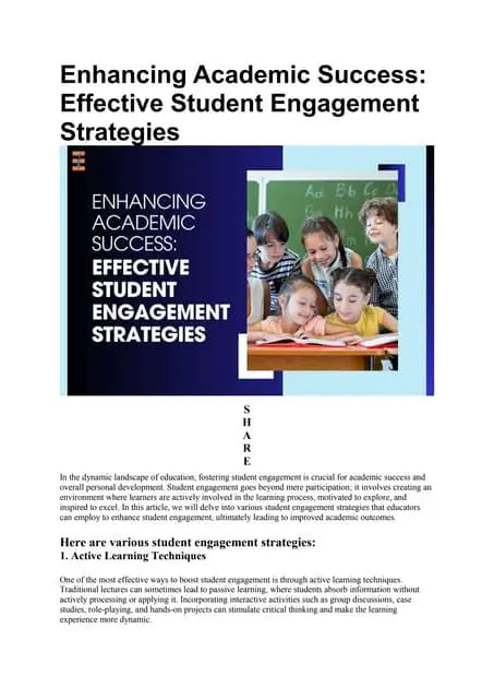 Enhancing Academic Performance through Strategic Changes