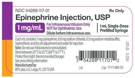 Epinephrine is a cure for food allergies